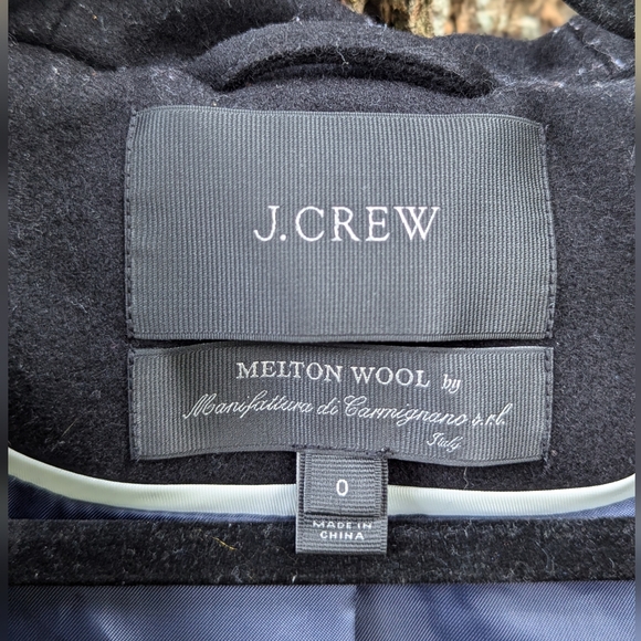 J. Crew | Melton Wool Short Bib Jacket | Size 0 - Picture 4 of 4